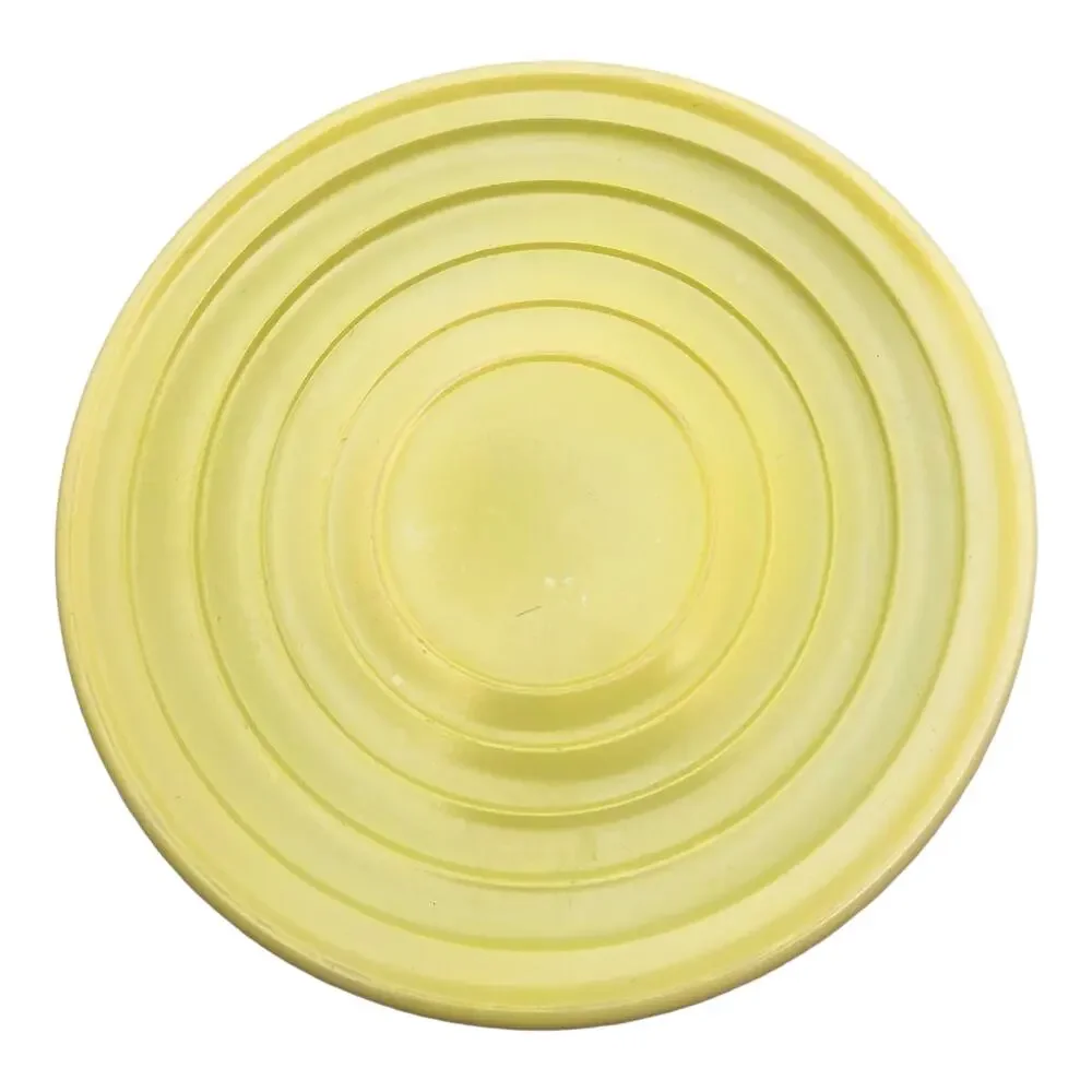 Vintage 1950s Set of 4 Hazel-Atlas Milk Glass Saucers Yellow/Green/Blue/Pink